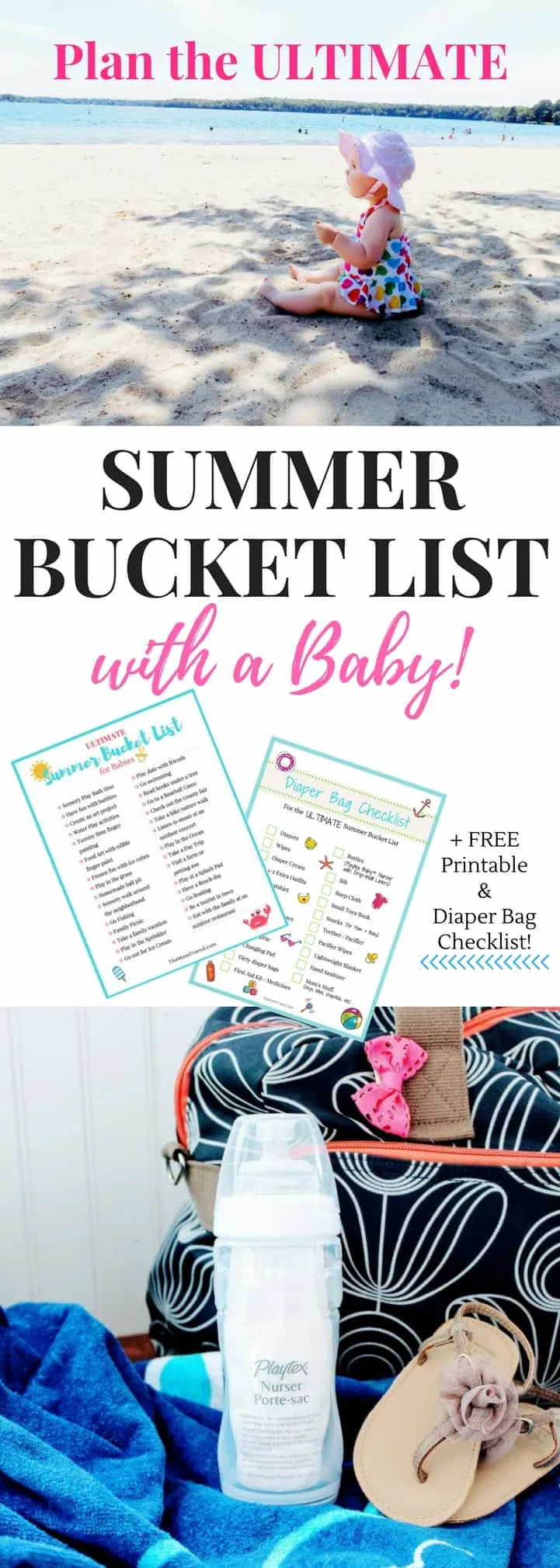 Pinnable image of Ultimate Summer Bucket List for Your Baby.