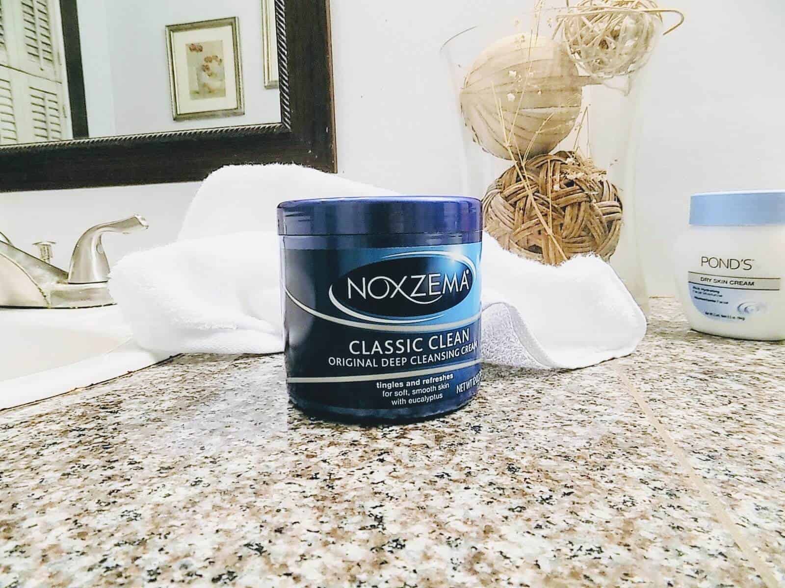 Noxema facial cleansing product.