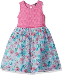 zunie pink floral fancy dress