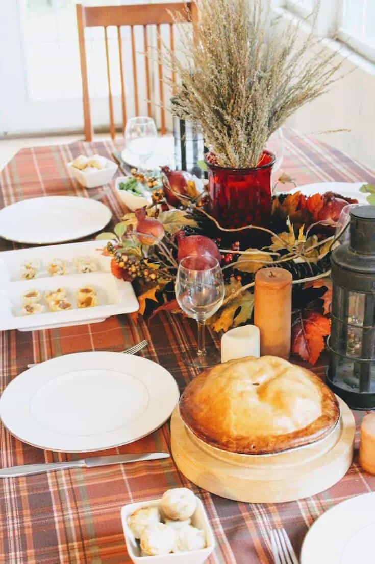 Thanksgiving table settings.