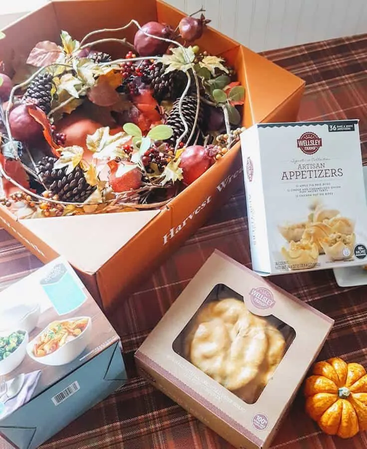 Premade Thanksgiving food boxes.