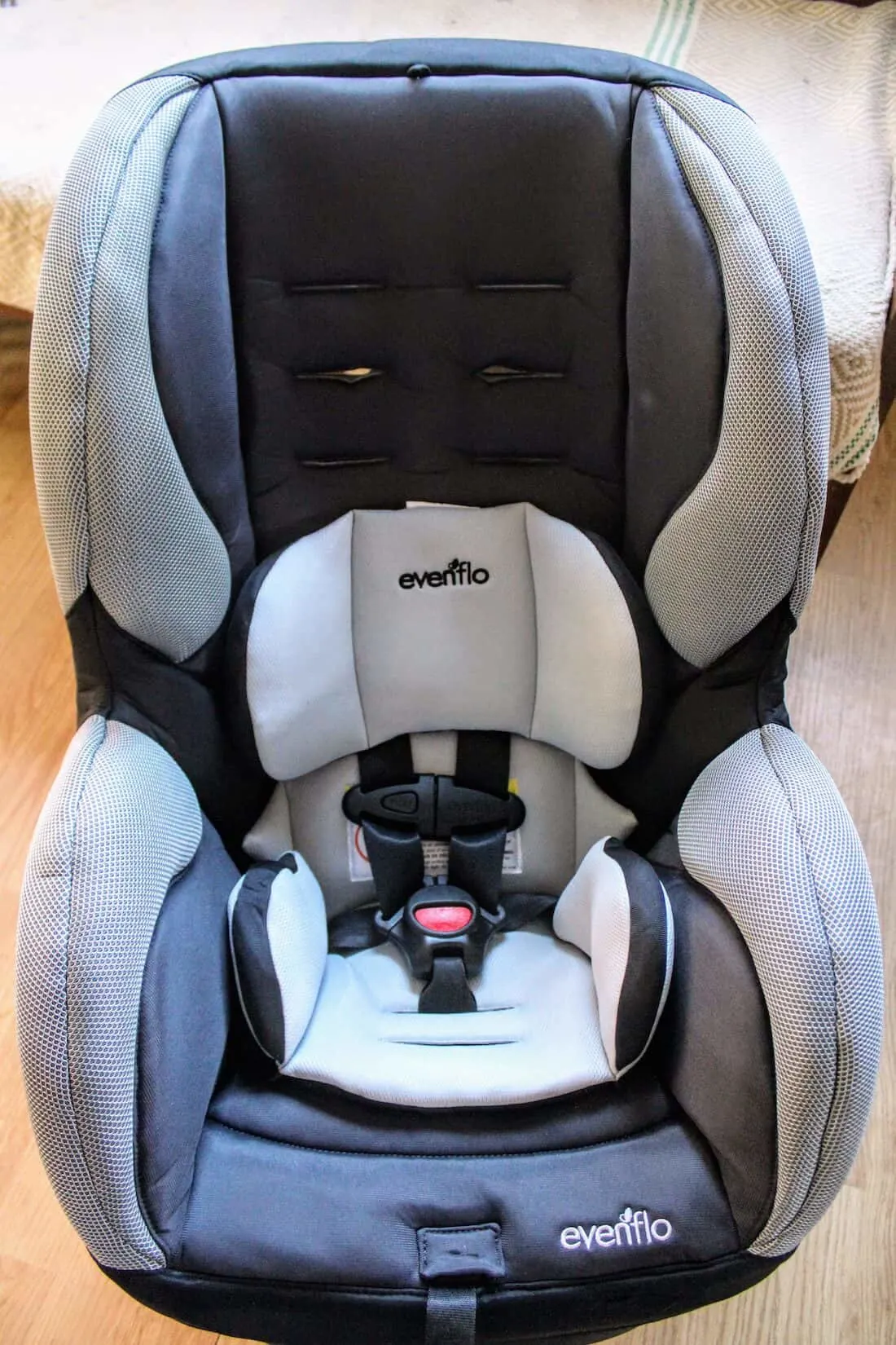 Grey Evenflo Car Seat.