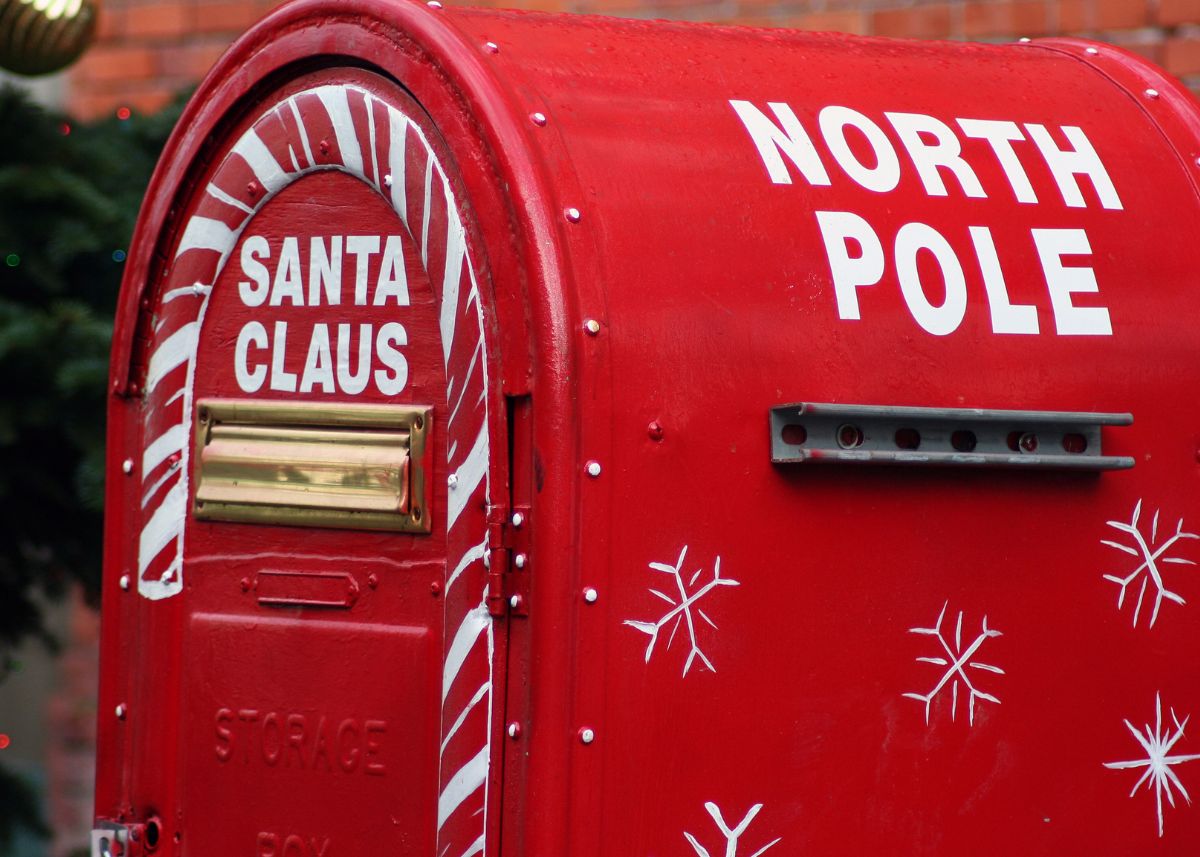A red mailbox that for Santa Claus at the "North Pole".