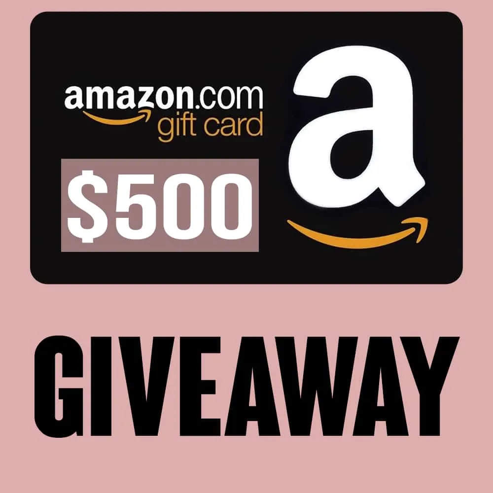 Image graphic for $500 Amazon giveaway.
