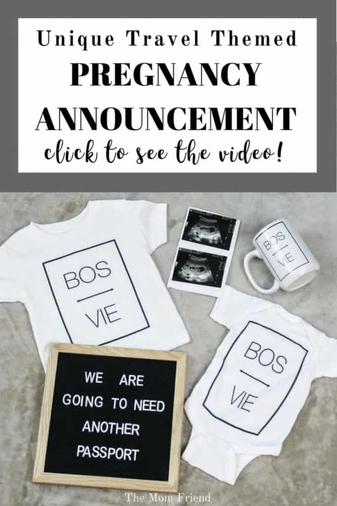 travel themed pregnancy announcement