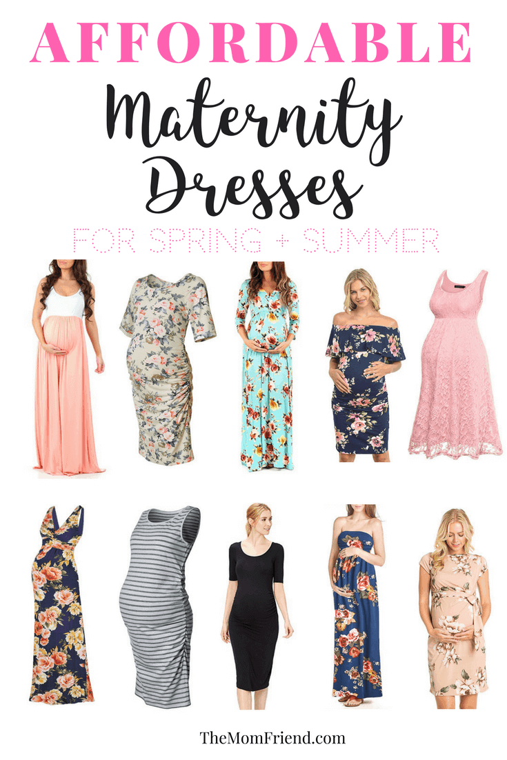 Fabulous finds for spring + summer! Check out these great casual maternity dresses for baby showers or fun maternity style!