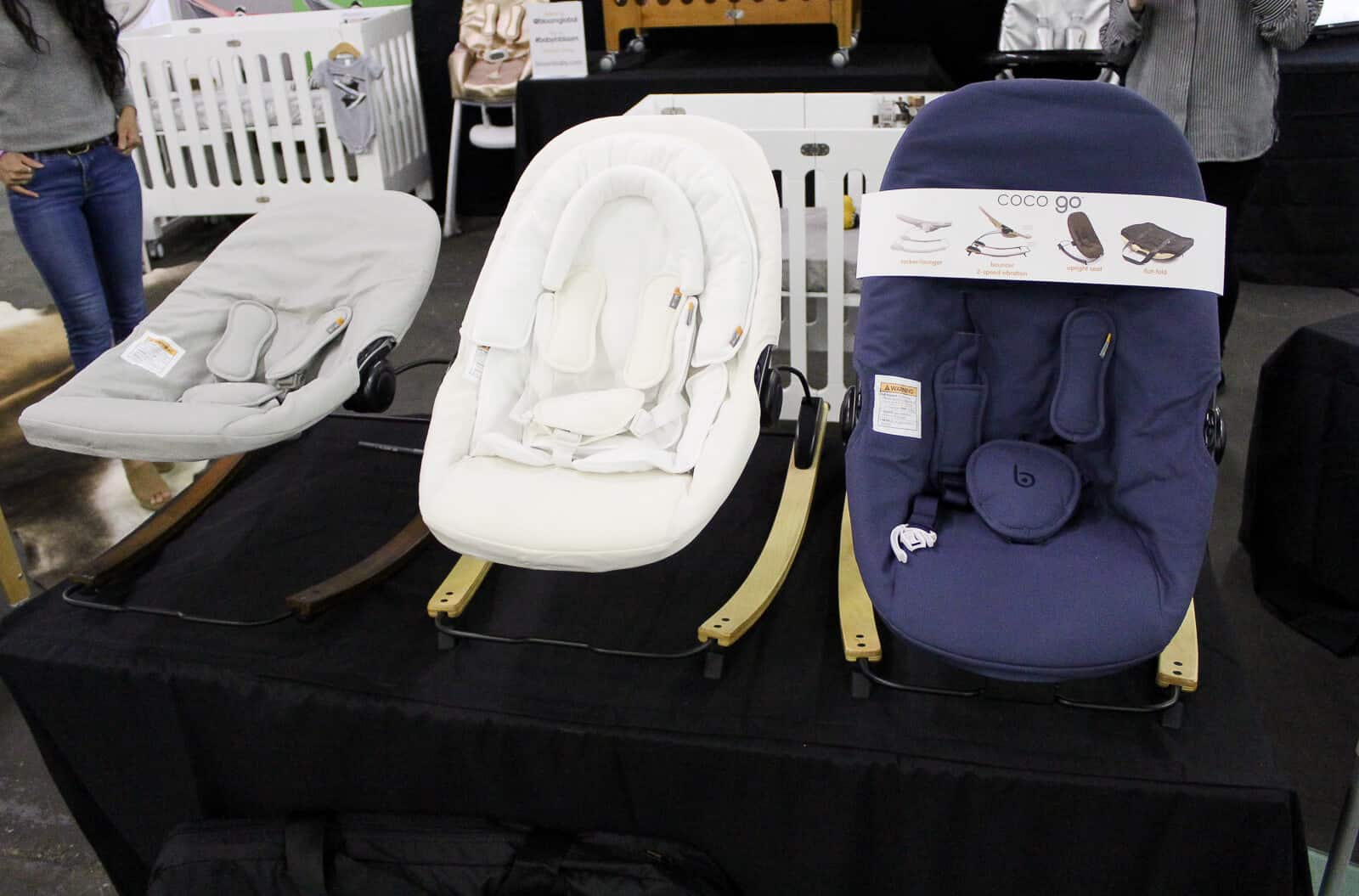 Car seats and baby items at New York Baby Show 2018.