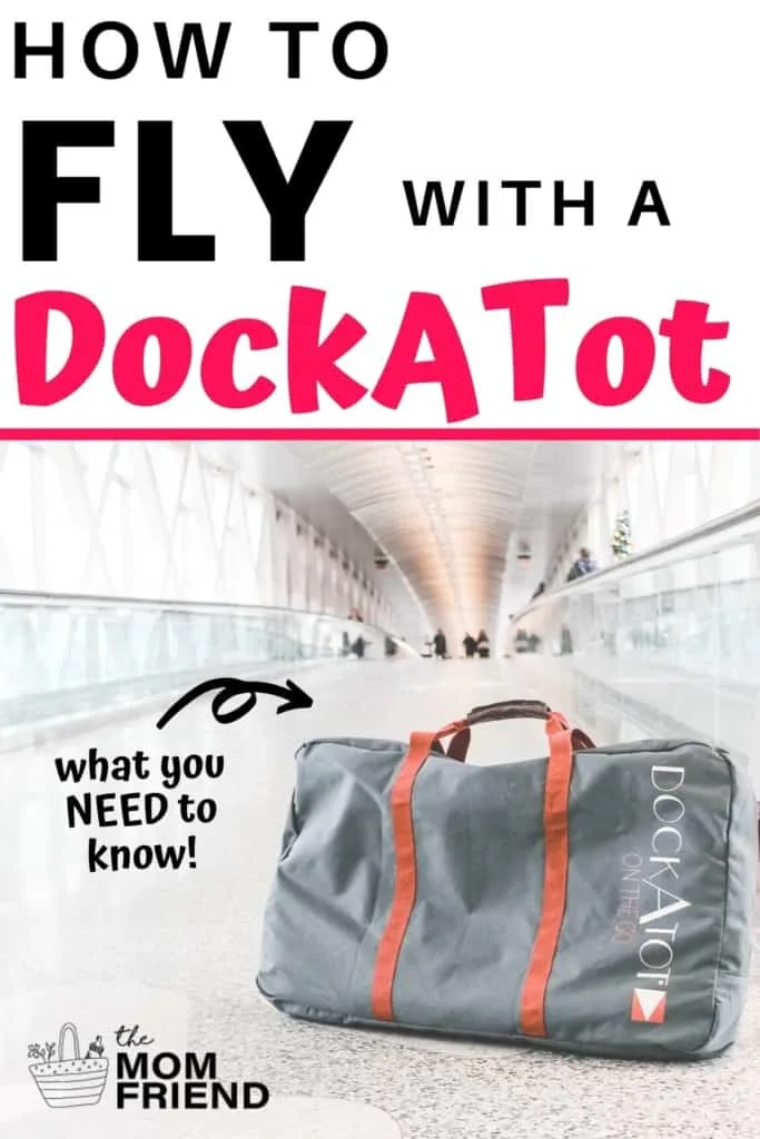 pin image of dockatot travel bag with text how to fly with a dockatot what you need to know