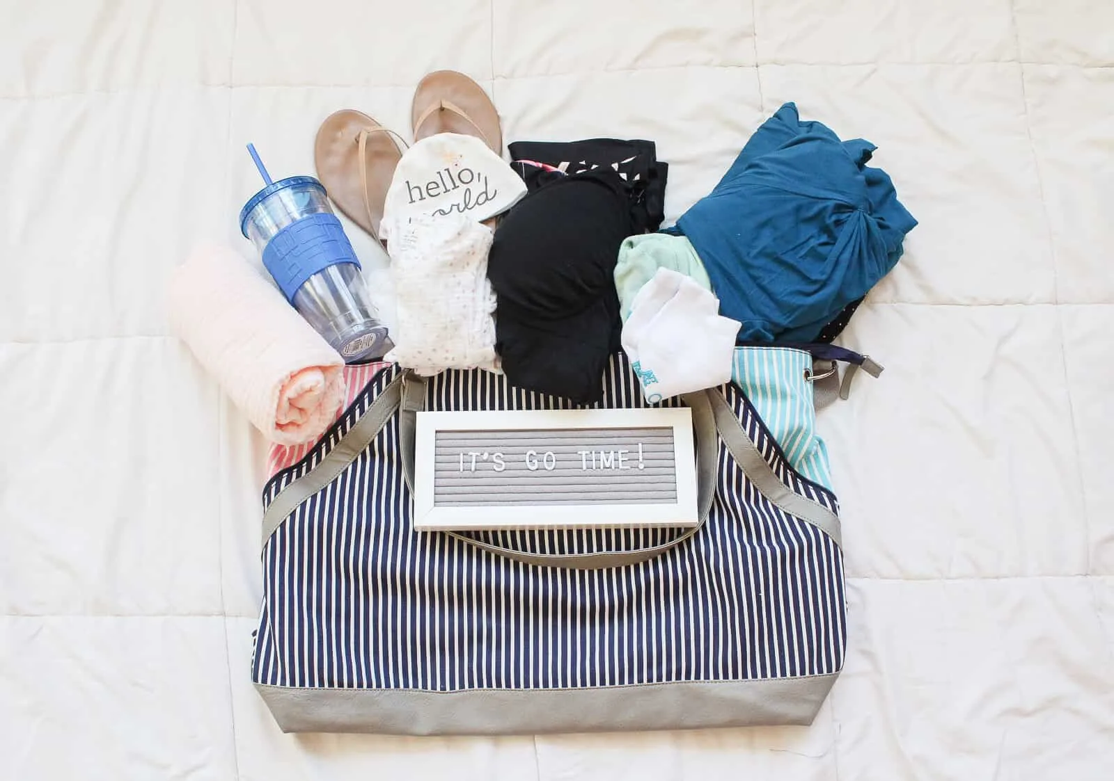 Items to pack in a hospital bag for expectant mothers.