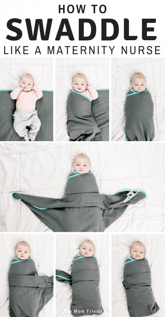 collage of photos for how to swaddle a baby