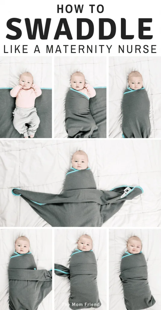 Wrapping a baby tightly in top a blanket