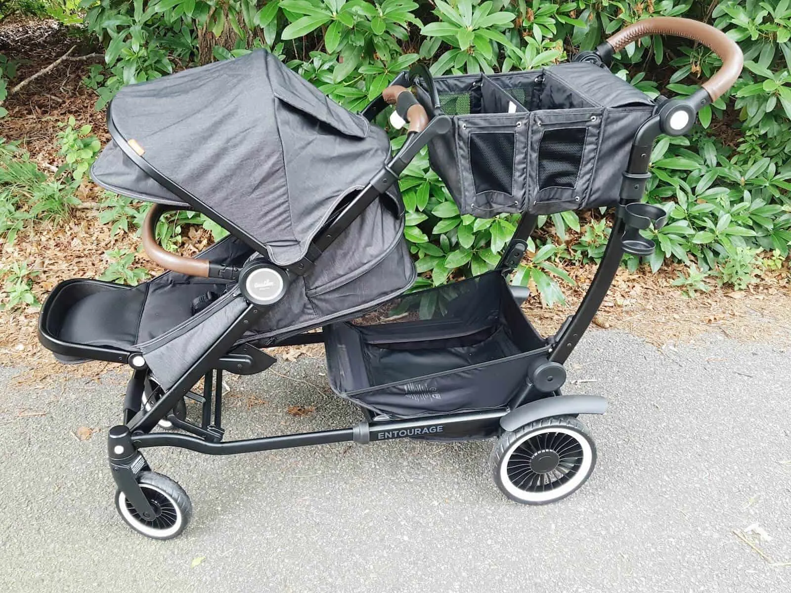 Austlen Entourage Workhorse Stroller for families on walking path.
