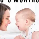 mom and baby on floor laughing at each other