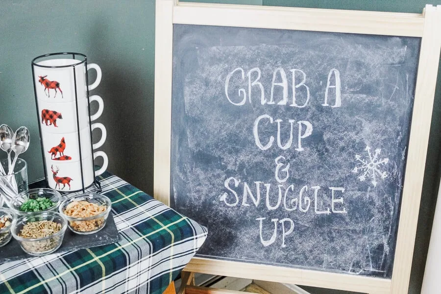 Easy Soup Party Ideas: Chalkboard Sign