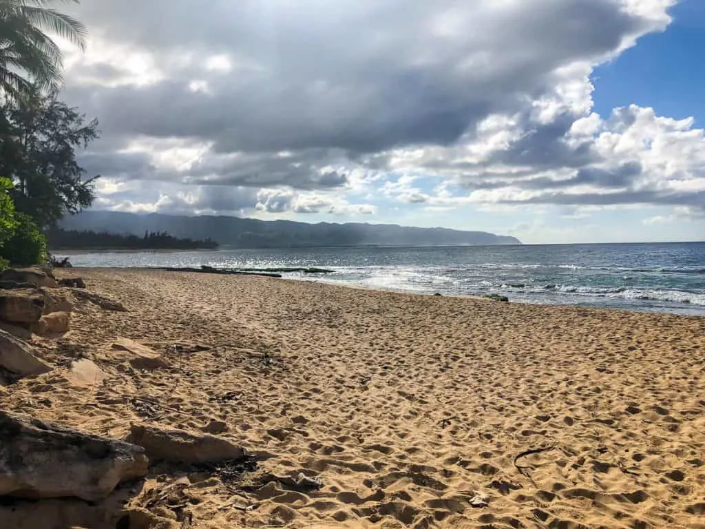 North Shore beach in Oahu Hawaii.