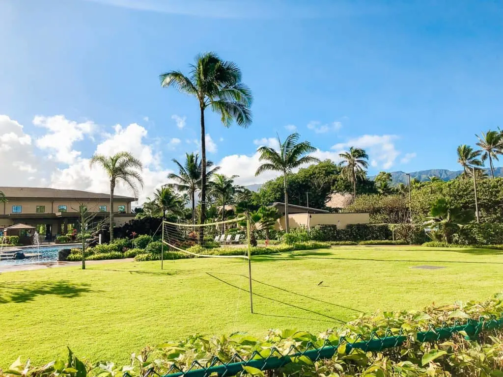 Hawaii hotel grounds.