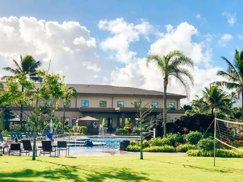 Hotel pool in Oahu Hawaii.