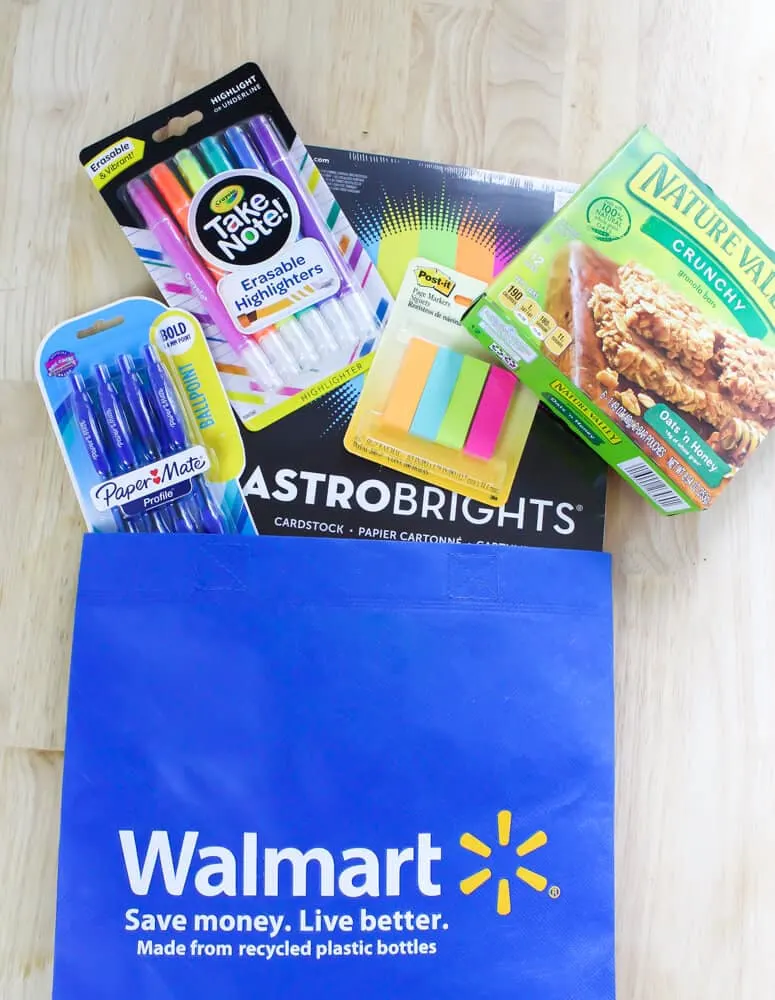 Walmart items purchased during appreciation event for teachers.