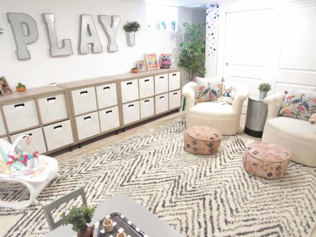 This Whimsical Modern Farmhouse Playroom Is Stuff Dreams Are Made Of The Mom Friend