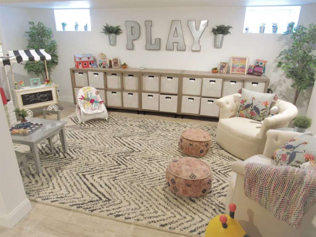 This Whimsical Modern Farmhouse Playroom Is Stuff Dreams Are Made Of ...