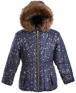 blue girls puffer coat