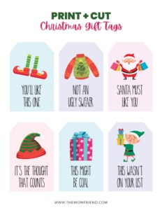 FREE Funny Printable Christmas Gift Tags For Family or Friends | The ...
