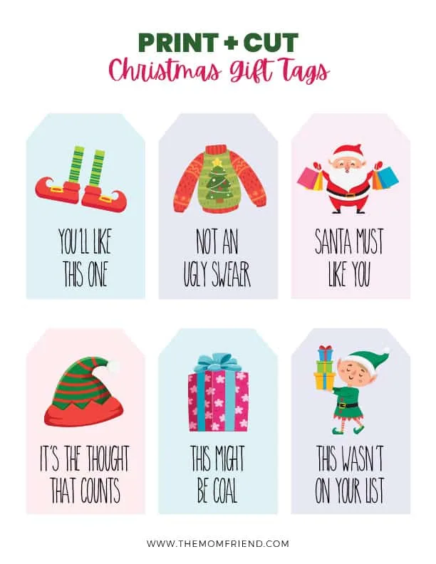 FREE Funny Printable Christmas Gift Tags For Family Or Friends The Mom Friend