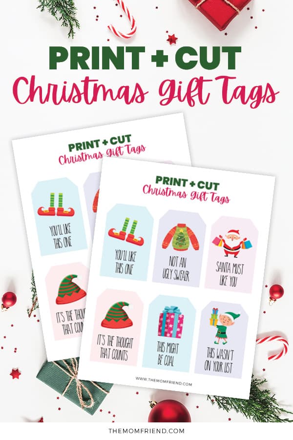 Printable gift tags for christmas with funny sayings.