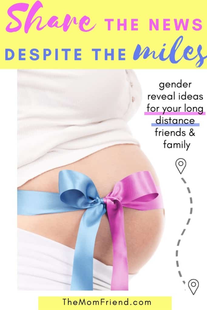 graphic of gender reveal ideas for long distance