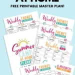 printables for summer camp at home activities spread out