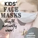 child wearing face mask