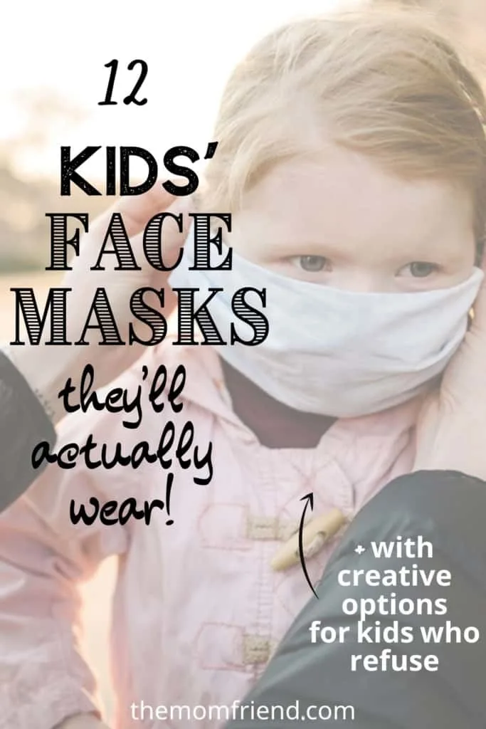 child wearing face mask