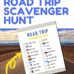 Scavenger hunt printable for road trips.