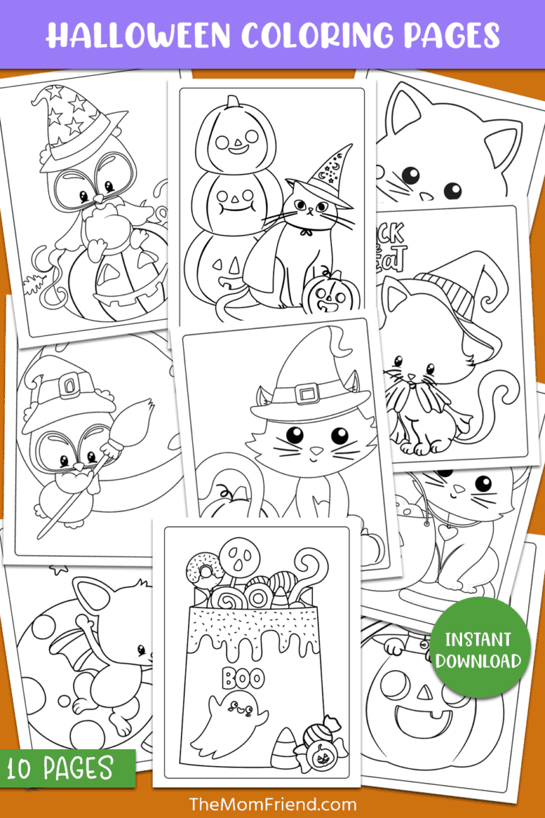 10 Cute Halloween Coloring Pages To Print For Free! 