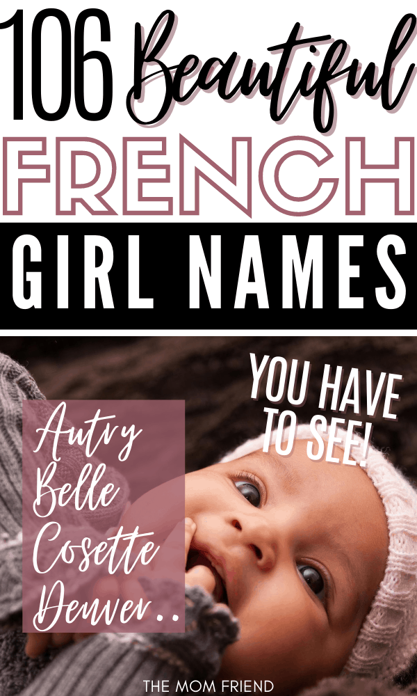 image of beautiful baby girl with french girl names in text