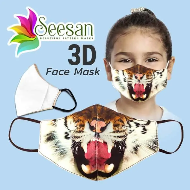 Seesan 3D facemasks for kids Halloween costumes.