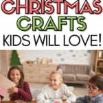 kids doing easy christmas crafts