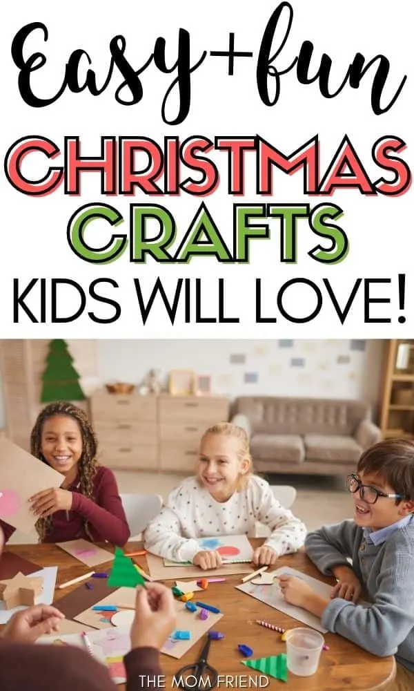 kids doing easy christmas crafts