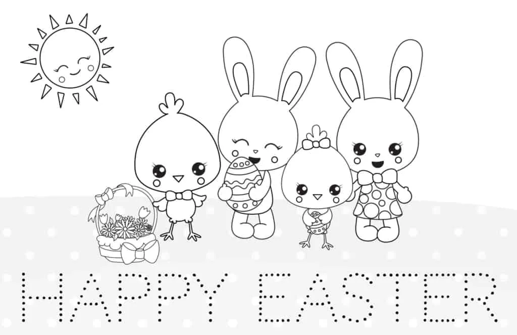 Printable Easter coloring page.