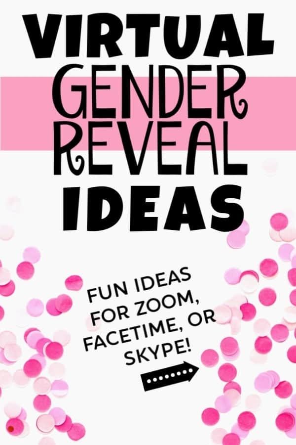 virtual gender reveal ideas graphic