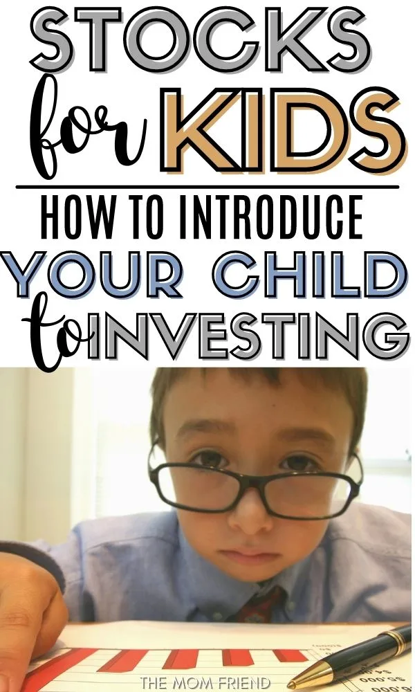 Graphic of stocks for kids - how to introduce your child to investing.