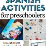 Pinnable image of 5 Spanish Activities for Preschoolers.