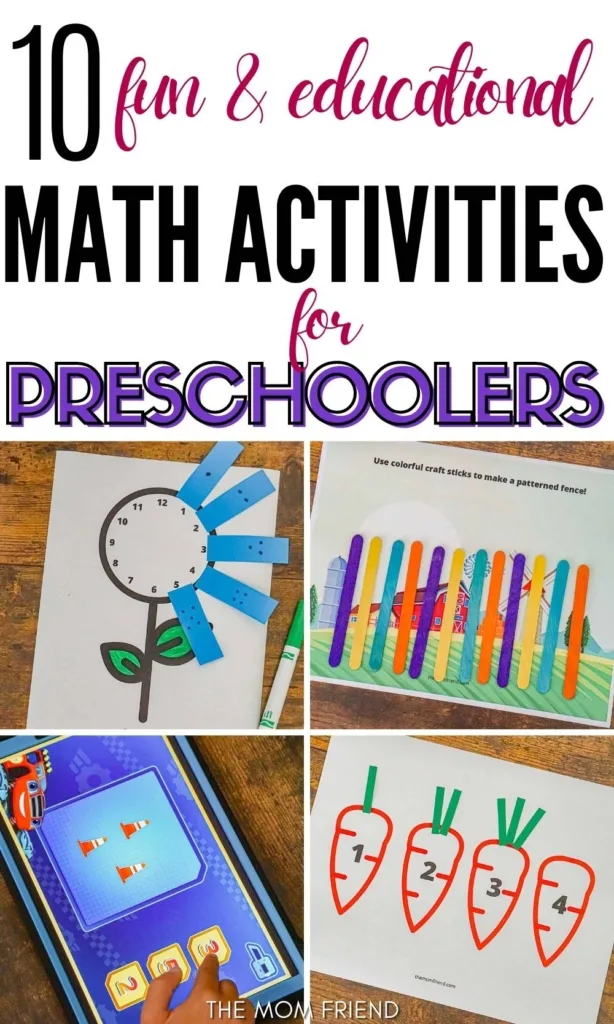 Graphic: 10 fun and educationalmath activities for preschool