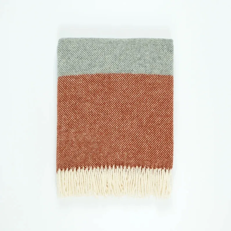 Wool blanket for nursery recliner.