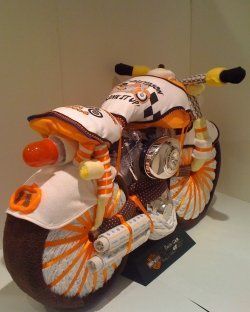 Motorcycle diaper cake