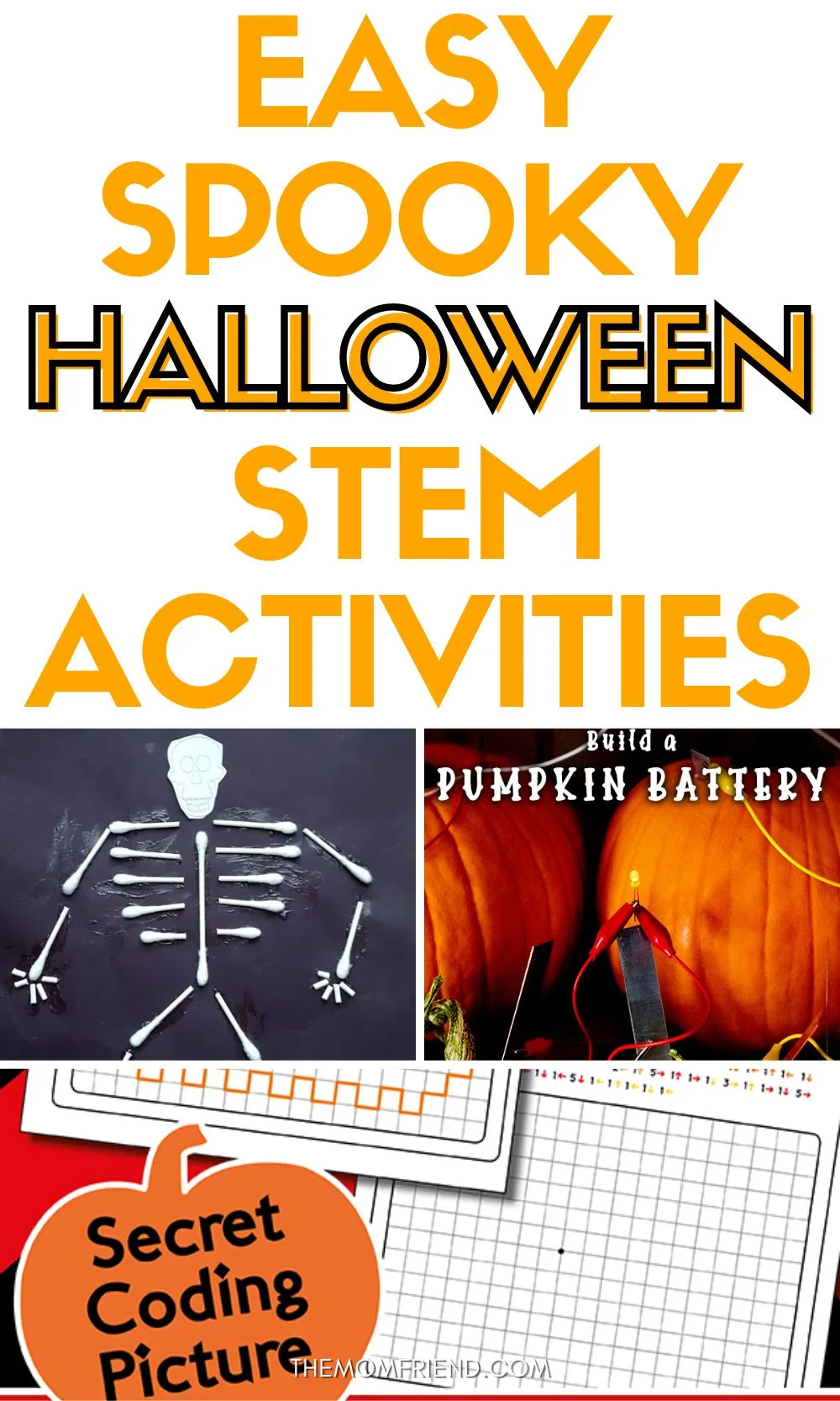 Pinterest graphic: Easy Spooky Halloween STEM Activities