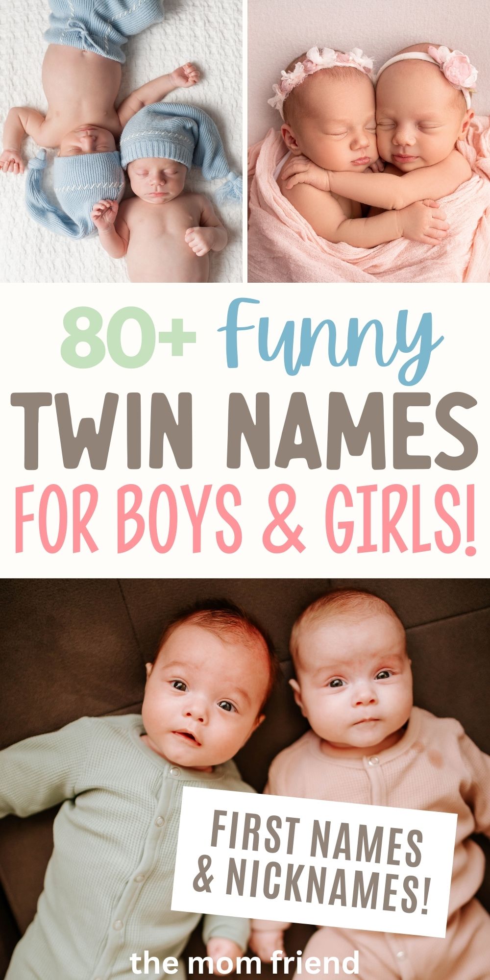 85 Pairs Of Funny Twin Names For Boys And Girls The Mom Friend