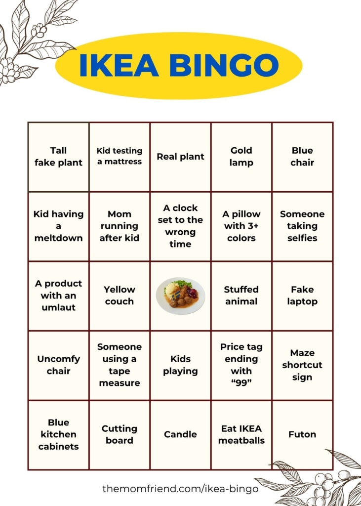 IKEA Bingo-mockup IKEA bingo